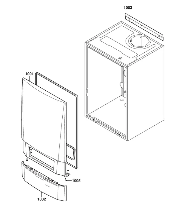 Exploded view Remeha Quinta Pro 65 Solo: Mantel