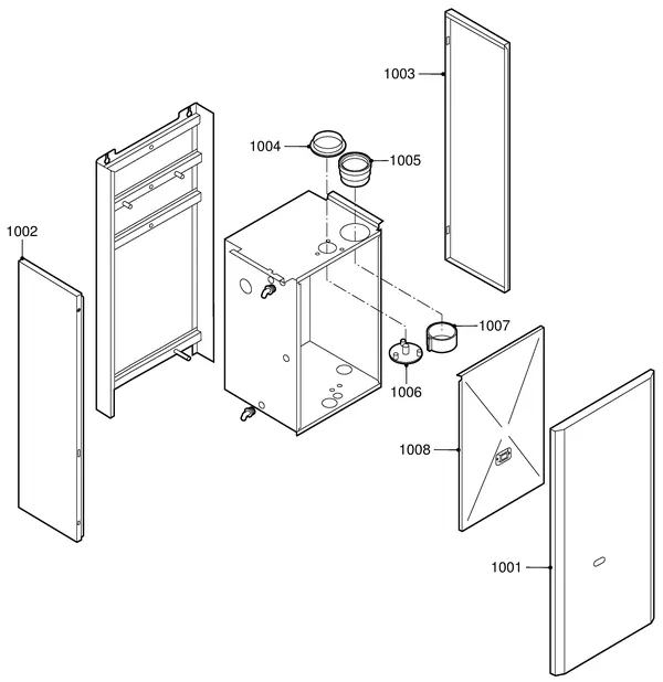 Exploded view Remeha W23 Solo: Mantel