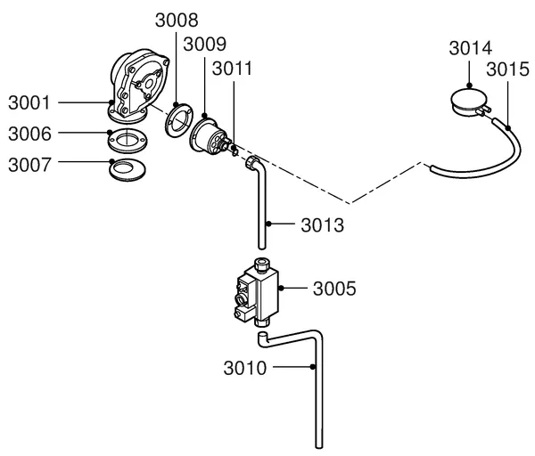 Exploded view Remeha W28 Eco Combi: Gas ventilator