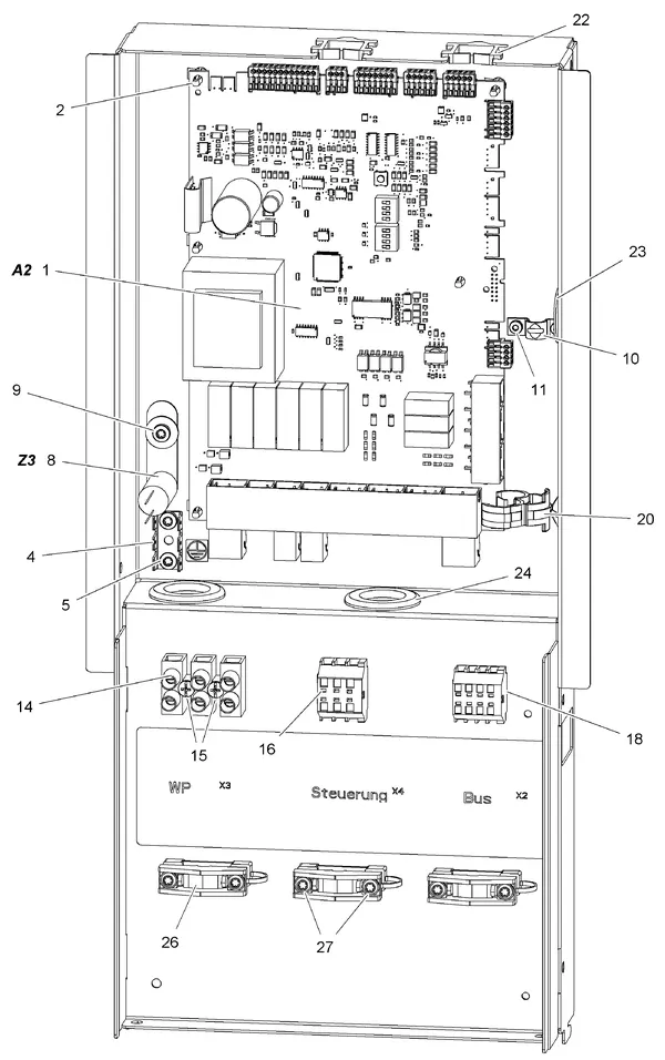 Exploded view Stiebel Eltron WPL 07-09-17 ACS CLASSIC (08/2016): Controlbox