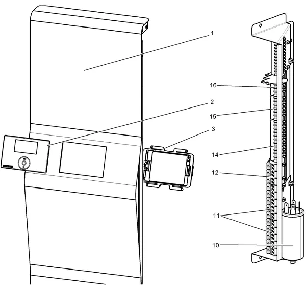 Vue éclatée Stiebel Eltron LWZ 304 SOL (03/2011-05/2015) : Panneau de commande