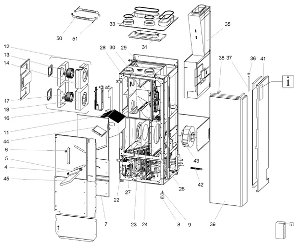 Vue éclatée Stiebel Eltron LWZ 304 SOL (03/2011-05/2015) : Pièces fonctionnelles