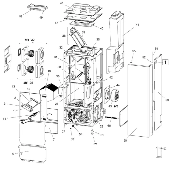 Exploded view Stiebel Eltron LWZ 404 SOL (05/2015-01/2018): Functiedelen