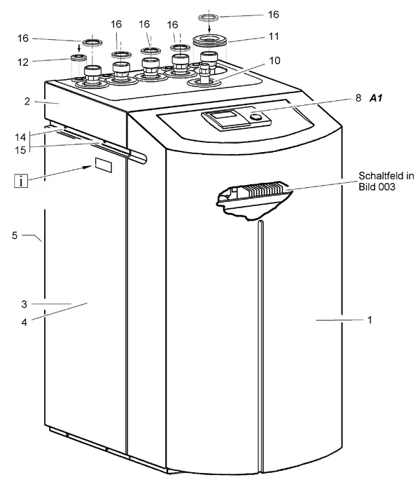 Vue éclatée Stiebel Eltron WPF 5,7,10,13 MIT R410A (10/2005-10/2010) : Habillage