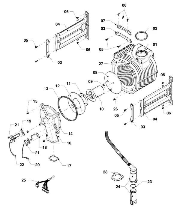 Exploded view Vaillant ecoTEC plus VHR 30/36 CS/1-5: Brander warmtewisselaar