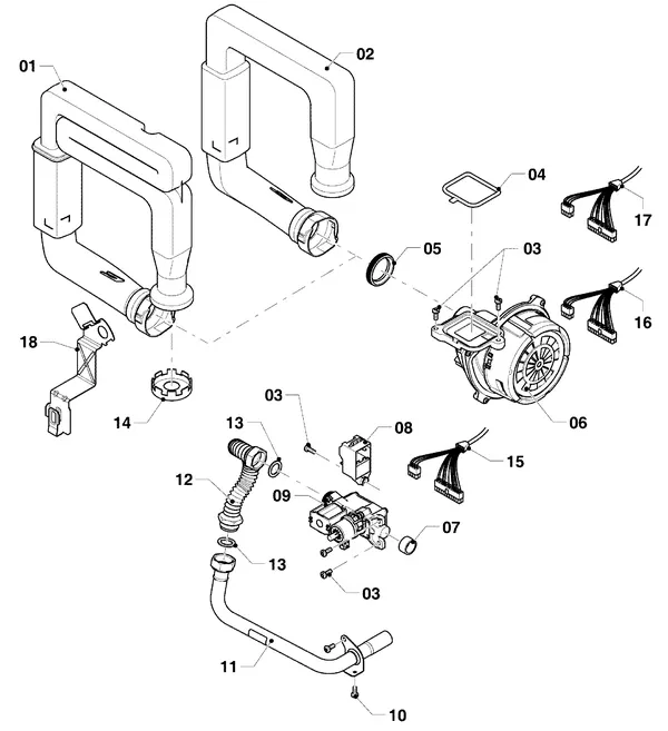 Exploded view Vaillant ecoTEC plus VHR 35/40 CS/1-5: Gasblok