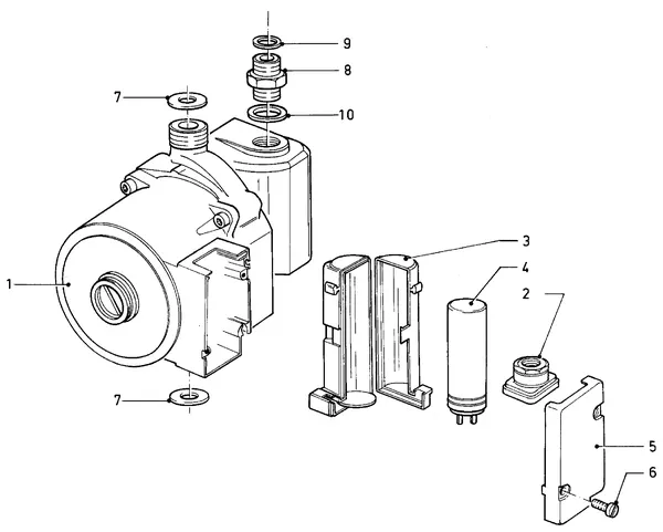 Exploded view Vaillant Combiketel Turbo CWK 24-12 SO28: Pomp