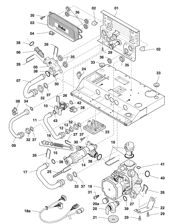 Exploded view Vaillant ecoTEC pro classic VHR 28-34/5-3 R4: Hydroblock