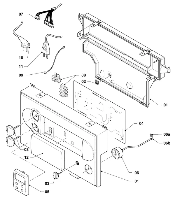 Exploded view Vaillant hrEXCLUSIEF VHR 35 S: Schakelkast