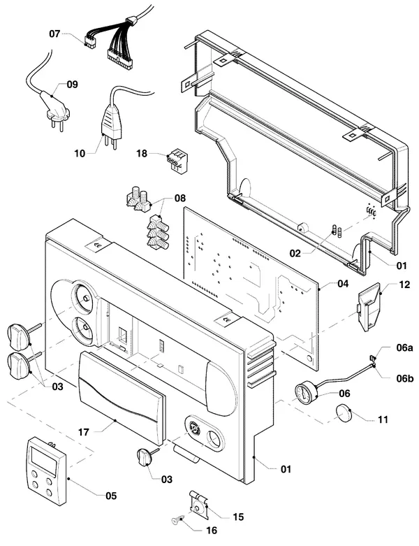 Exploded view Vaillant hrPRO CW 3/3: Elektra