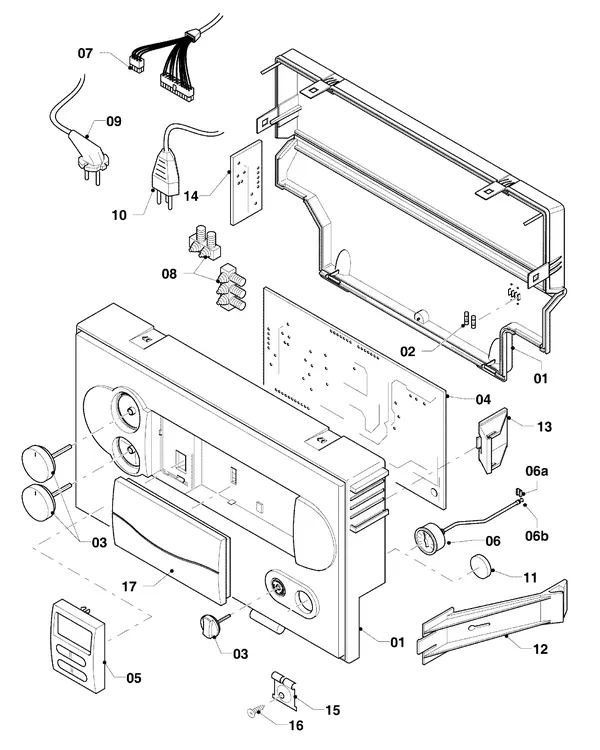 Vue éclatée Vaillant hrSOLIDE/3 VHR 34/3 IC : Boîtier électrique à partir de 09