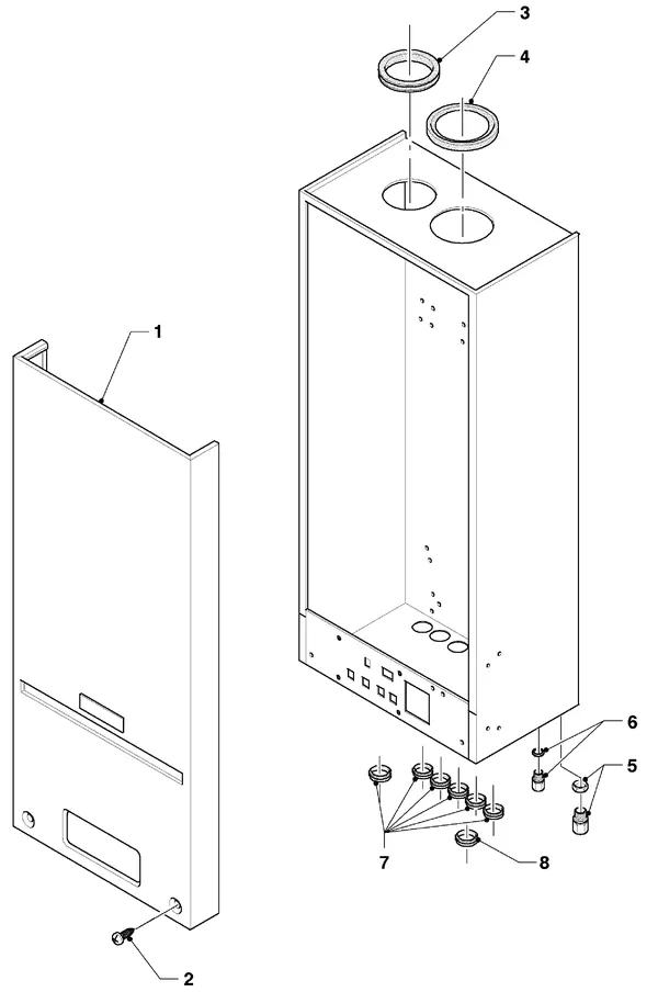 Vue éclatée Vaillant hrSOLIDE VHR 10 S : Habillage