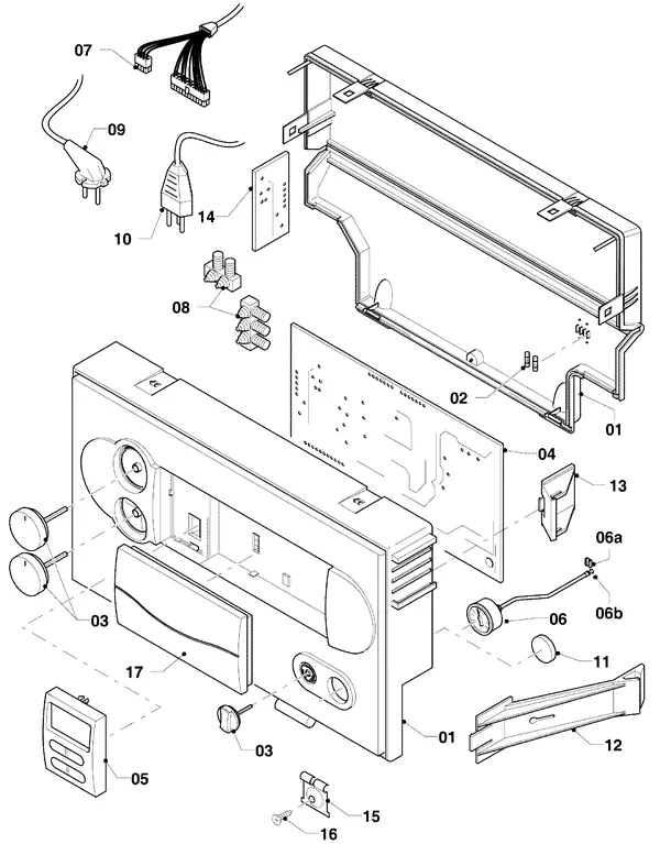 Exploded view Vaillant hrSOLIDE plus VHR 18-22/3-5 R3: Schakelkast