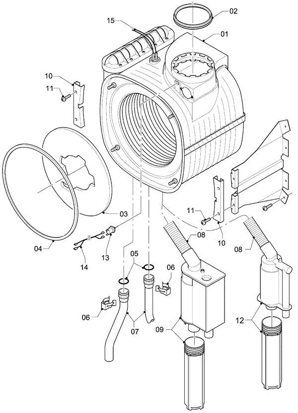 Exploded view Vaillant hrSOLIDE plus VHR 18-22/3-5 R3: Warmtewisselaar