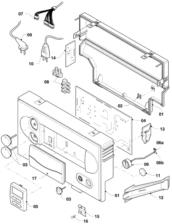Vue éclatée Vaillant hrSOLIDE plus VHR 24-28/3-5 R3 : Boîtier électrique