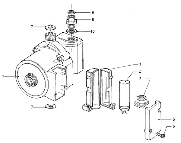 Vue éclatée Vaillant Chaudière VC 110 XE (TTB) : Pompe