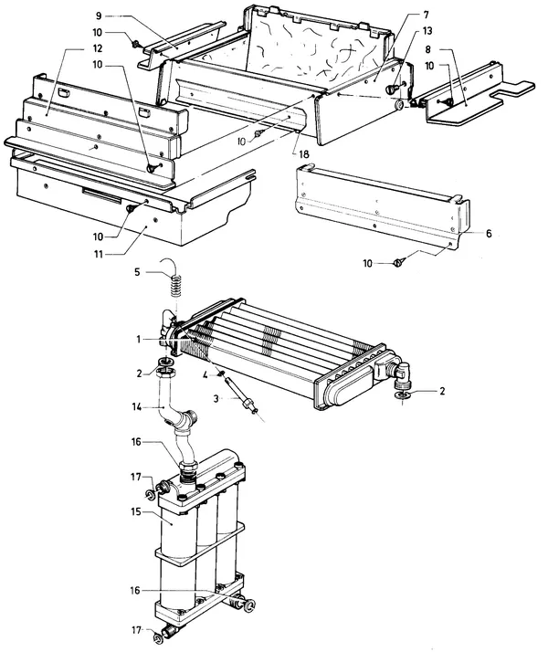 Vue éclatée Vaillant Chaudière VC 110 XE (TTB) : Échangeur thermique