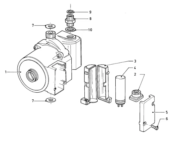 Exploded view Vaillant Cv-ketel Turbo VC 142 E: Pomp