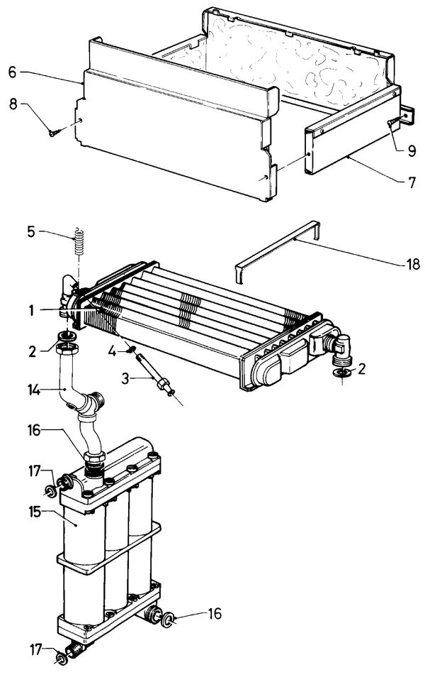 Exploded view Vaillant Cv-ketel VC 184 XE (TTB): Warmtewisselaar