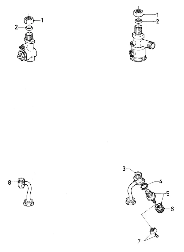 Exploded view Vaillant Cv-ketel Turbo VC 185 E: Aansluitdelenc