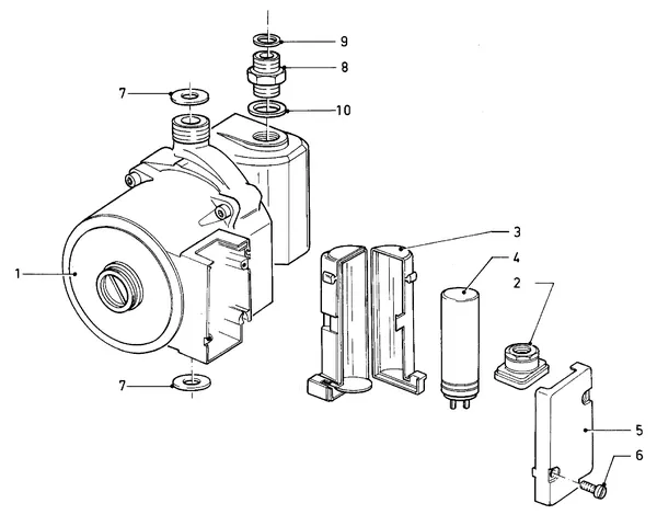 Vue éclatée Vaillant Chaudière Sine VC 221 E : Pompe