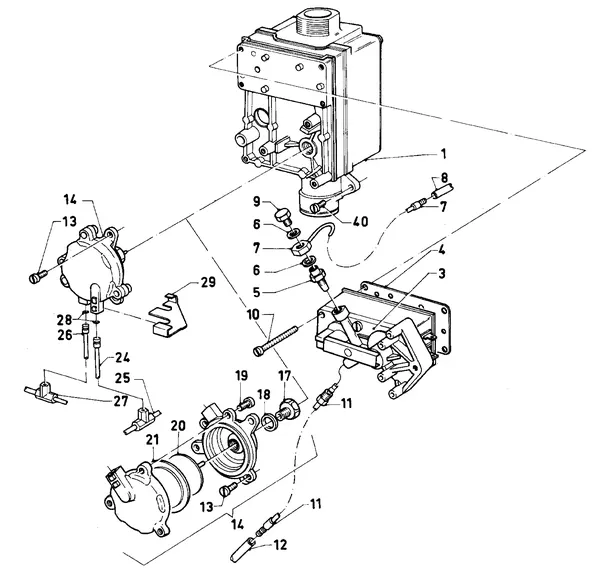Exploded view Vaillant Cv-ketel Turbo VC 242 E: Gasblok