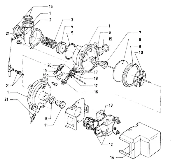 Exploded view Vaillant Cv-ketel Turbo VC 242 E: Voorkeurklep