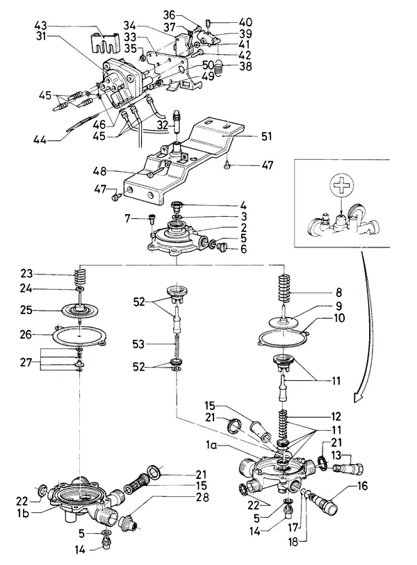 Exploded view Vaillant Cv-ketel Turbo VC 242 E: Watergedeeltea
