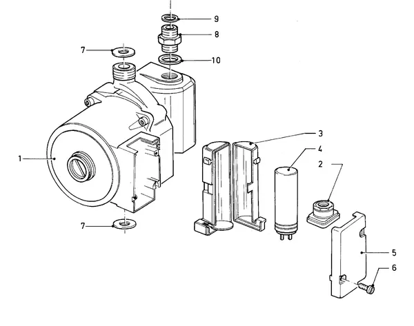 Exploded view Vaillant Cv-ketel Turbo VC 245 E: Pomp