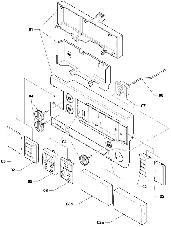 Exploded view Vaillant Cv-ketel VC 254/2 XE: Schakelkast huis