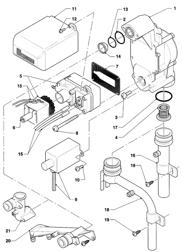 Exploded view Vaillant Cv-ketel Turbo VC 255/2 E: Gasblok