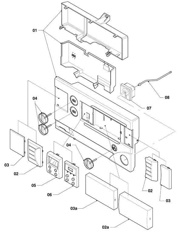 Exploded view Vaillant Cv-ketel Turbo VC 255/2 E: Schakelkast