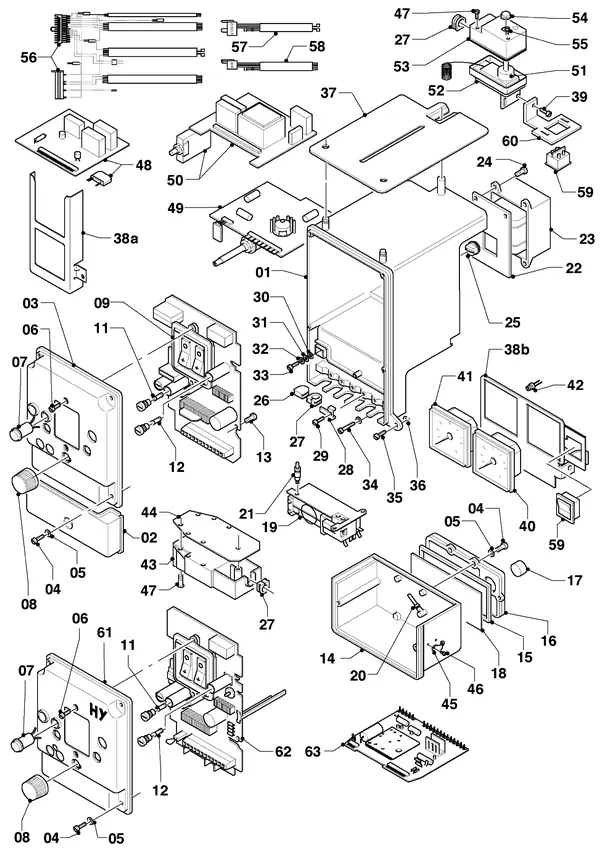 Exploded view Vaillant Cv-ketel VC 280 XE (TTB): Schakelkast