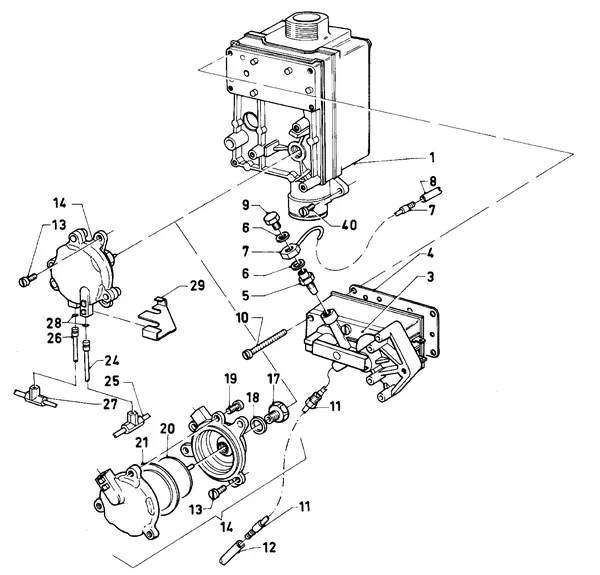 Exploded view Vaillant Cv-ketel Turbo VC 282 E: Gasblok