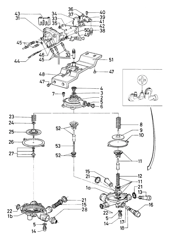 Exploded view Vaillant Combiketel VCW 180 XE (TTB): Watergedeeltea