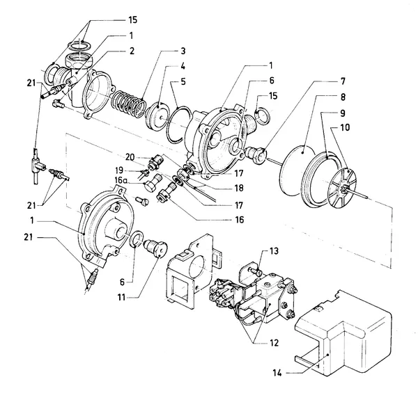 Exploded view Vaillant Combiketel VCW 184 XE (TTB): Voorkeurklep