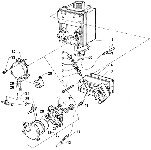 Exploded view Vaillant Combiketel Turbo VCW 242 E S028: Gasblok