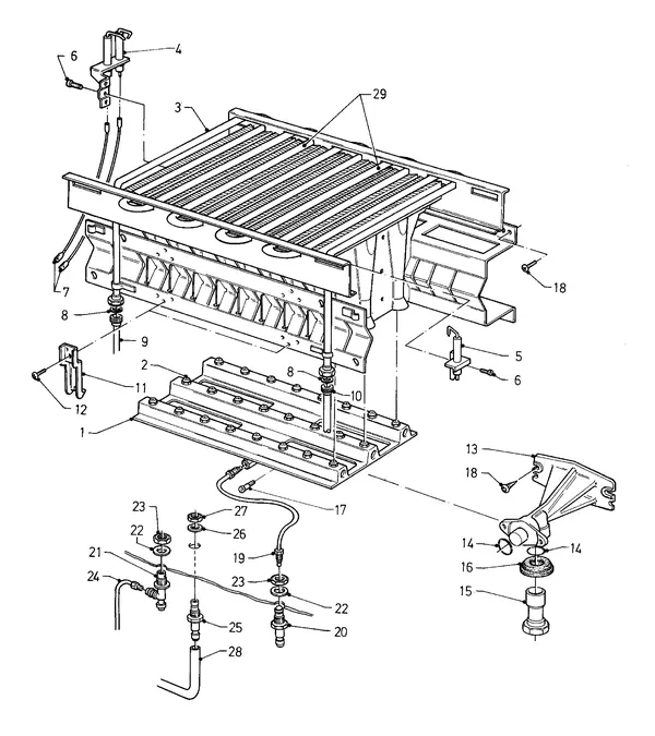 Exploded view Vaillant Combiketel VCW 244 XE (TTB): Brander