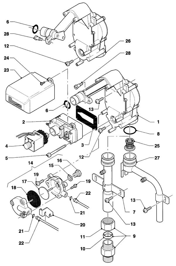 Vue éclatée Vaillant Chaudière mixte VCW 254/2 XE : Bloc gaz