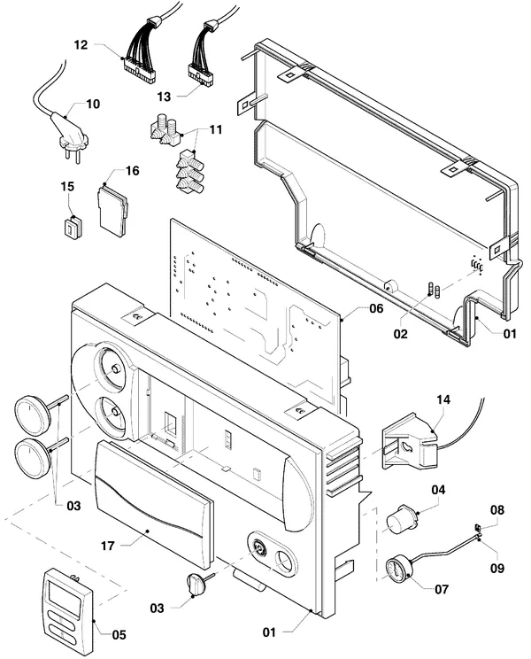 Exploded view Vaillant Combiketel VCW 254/4-7: Schakelkast