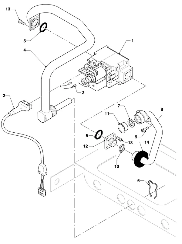 Vue éclatée Vaillant Chaudière mixte Turbo VCW 255/3 : Bloc gaz