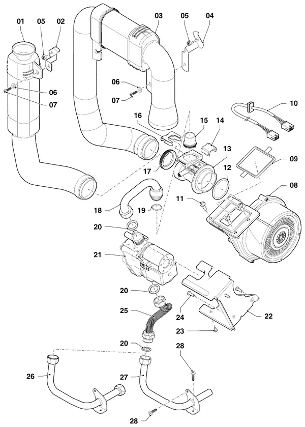 Exploded view Vaillant ecoTEC plus VHR 20-24/5-5 R2: Gasblok
