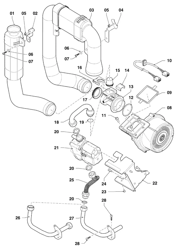 Vue éclatée Vaillant ecoTEC plus VHR 20-24/5-5 R4 : Bloc gaz