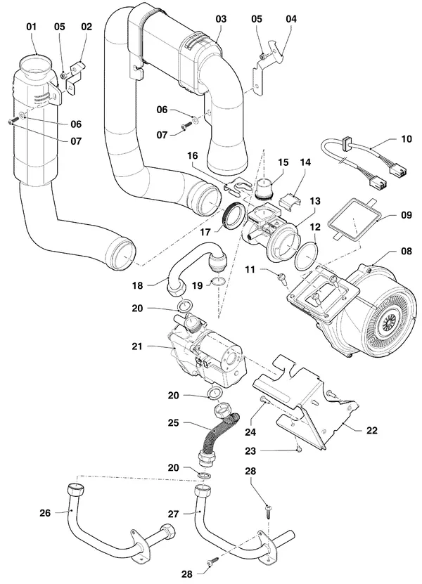 Vue éclatée Vaillant ecoTEC plus VHR 25-30/5-5 R4 : Bloc gaz