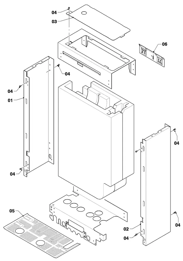 Exploded view Vaillant hrSOLIDE plus VHR 34/3-5 R3: Manteldelen vih