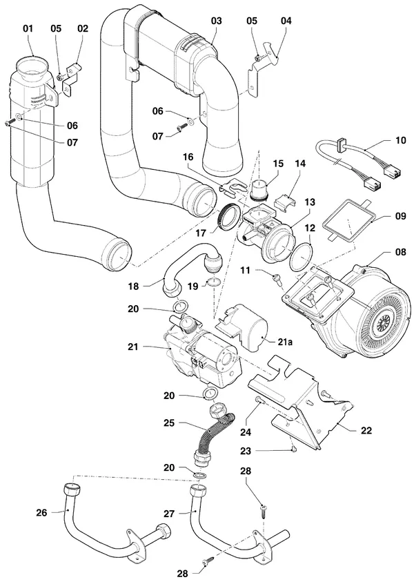 Exploded view Vaillant ecoTEC plus VHR 35-38/5-5 R6: Gasblok