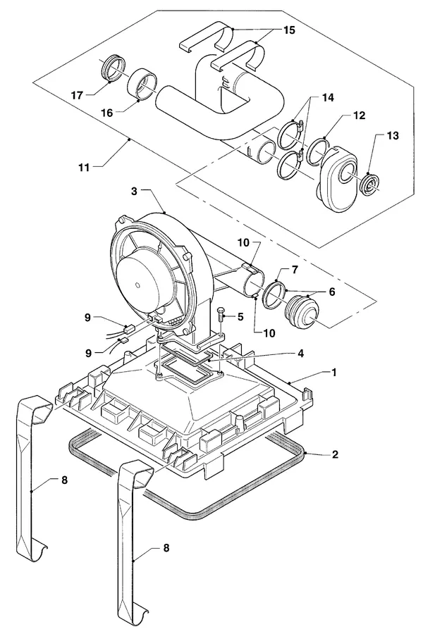 Exploded view Vaillant HR Comfort VU-VUW 18-22/6 E: Gasblok