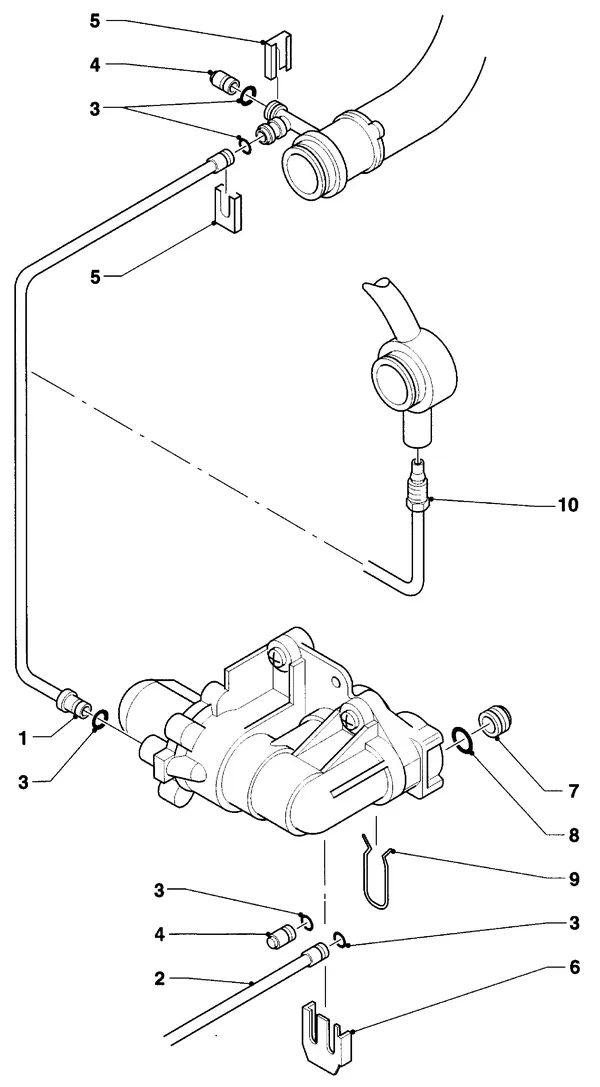 Vue éclatée Vaillant HR Comfort VU-VUW 18/6 E : Pièces de raccordement – conduites de commande