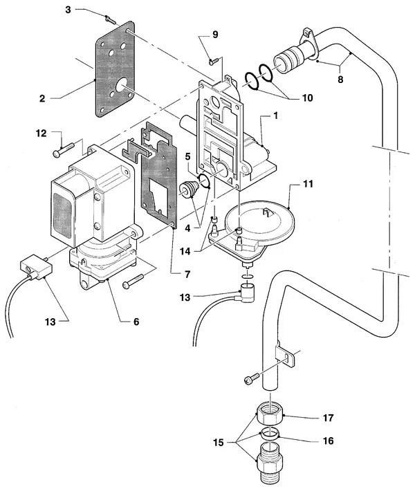 Vue éclatée Vaillant HR Comfort VU-VUW 18/6 E : Bloc gaz