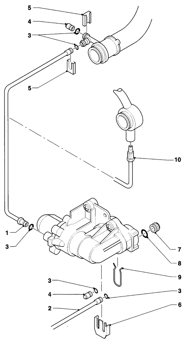 Vue éclatée Vaillant HR Comfort VU-VUW 23/6 E : Pièces de raccordement – conduites de commande